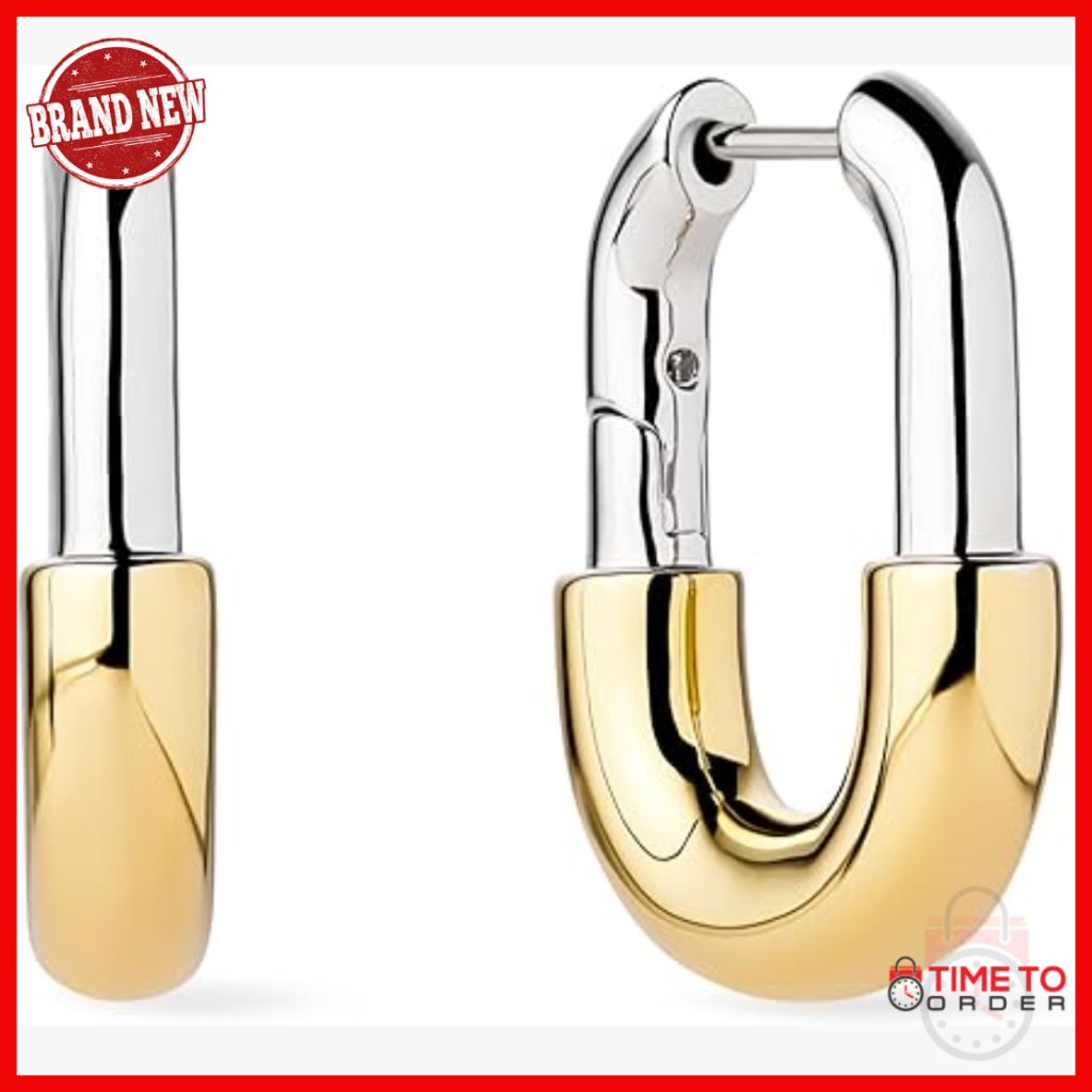 Chunky Knot Drop Earrings 14k Gold Plated Silver Hypoallergenic Statement